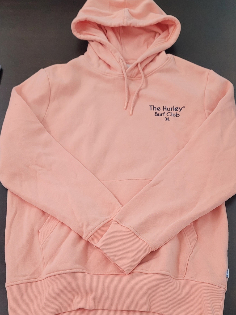 Hurley Peach Pullover Hoodie with 'The Hurley Surf Club' Logo